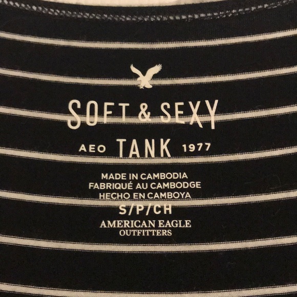 Black and white striped tank - Picture 2 of 3